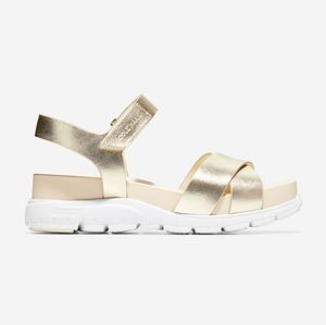 SOLD ✨ Cole haan Zerogrand gold + white sandals